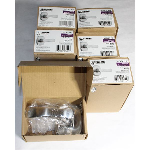 BOX OF BRINKS SATIN NICKEL DUMMY DOOR KNOBS