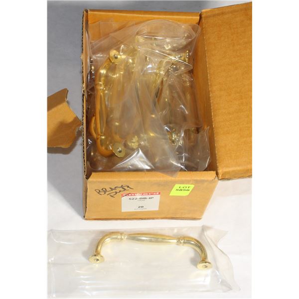 BOX OF BRASS CABINET PULLS