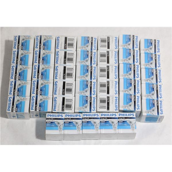 LARGE LOT OF PHILIPS LONG LIFE HALOGEN MR16 50W