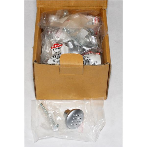 CASE OF SATIN CHROME CABINET KNOBS 33MM