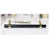 Image 2 : TRAY OF BLACK WITH BRASS FINISH CABINET PULLS 96MM