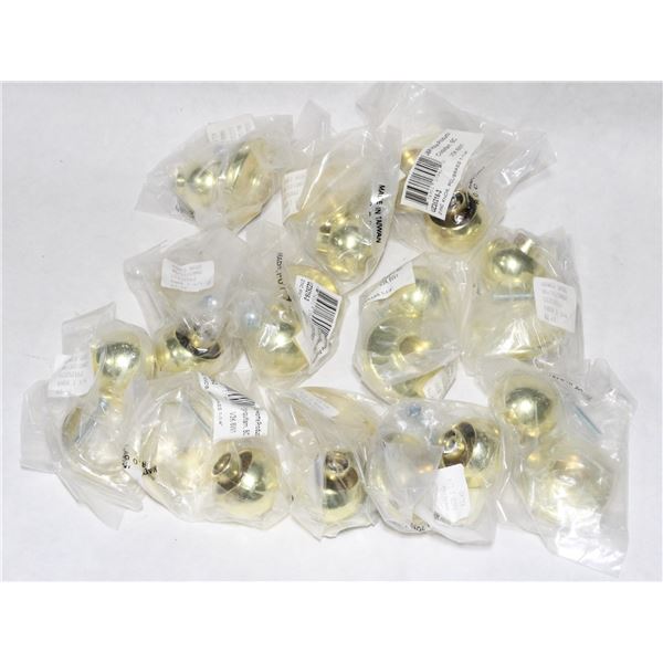 TRAY OF POLISHED BRASS FINISH 1-1/4" CABINET KNOBS