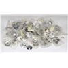 Image 1 : LARGE TRAY OF NICKLE FINISH CABINET KNOB BACK