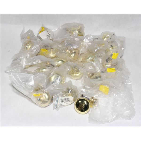 BAG OF POLISHED BRASS FINISH CABINET KNOBS 1-1/2"