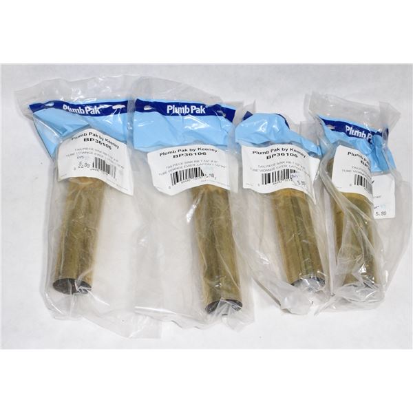 LOT OF 4 TAILPIECE SINK RB 1-1/2" X 6" BRASS
