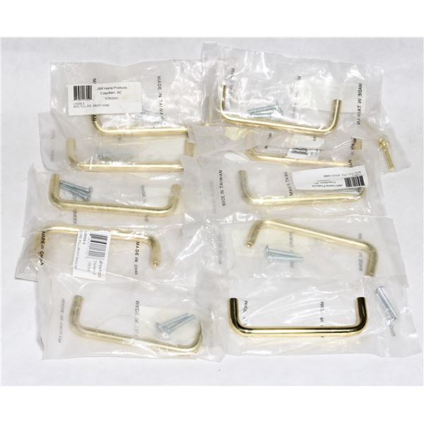 TRAY OF BRASS FINISH WIRE CABINET PULLS 96MM