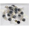 Image 1 : TRAY OF BLACK AND BRASS FINISH BALL CABINET KNOBS