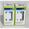 Image 1 : TWO LEVITON RESIDENTIAL 4 PORT USB CHARGER OUTLET