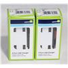 Image 1 : TWO LEVITON RESIDENTIAL 4 PORT USB CHARGER OUTLET