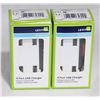 Image 1 : TWO LEVITON RESIDENTIAL 4 PORT USB CHARGER OUTLET