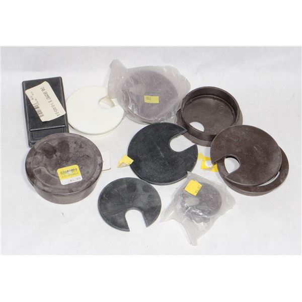 TRAY OF DESK GROMMETS