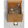 Image 1 : BOX OF BRASS AND WHITE FINISH CABINET KNOBS