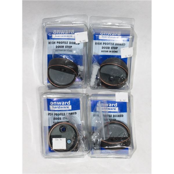 LOT OF 4 HIGH PROFILE DOMED DOOR STOPS