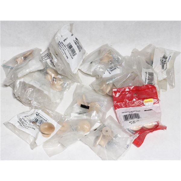 FLAT OF WOOD CABINET KNOBS 1-1/4"