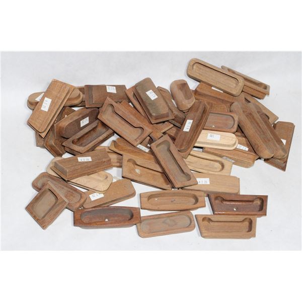 FLAT OF WOOD RECESSED CABINET PULLS