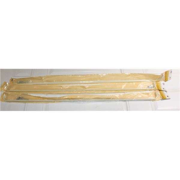 LOT OF 3 LOCK SEAM SINGLE CURTAIN RODS 48"-84"
