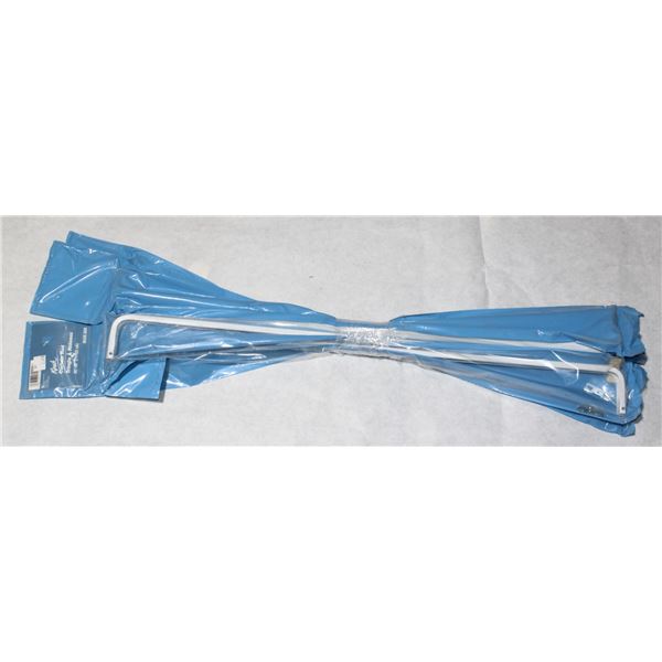 LOT OF FOUR 28" TO 48" ADJUSTABLE CURTAIN RODS