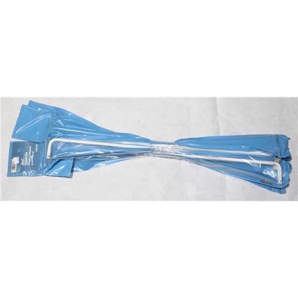 LOT OF FOUR 28" TO 48" ADJUSTABLE CURTAIN RODS