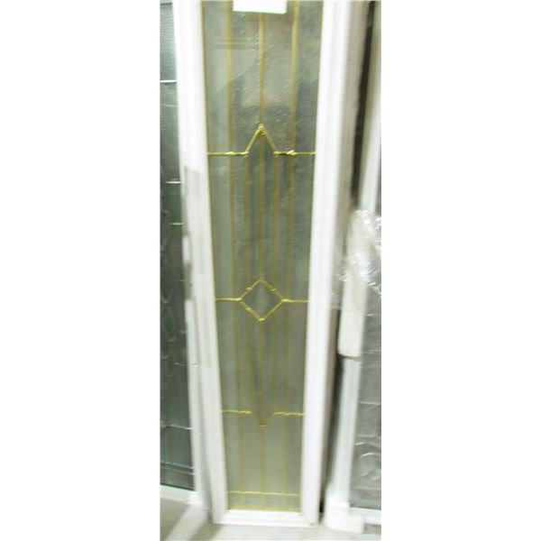 8" X 48" DOORGLASS, CATHEDRAL BRASS