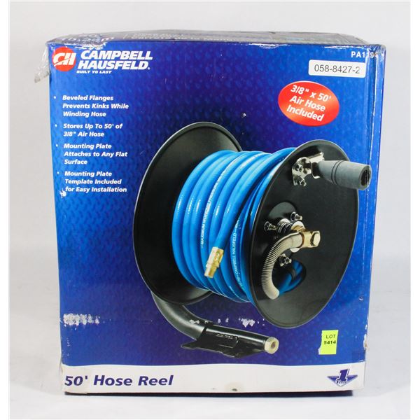 NEW CAMPBELL HAUSFELD 50' HOSE REEL