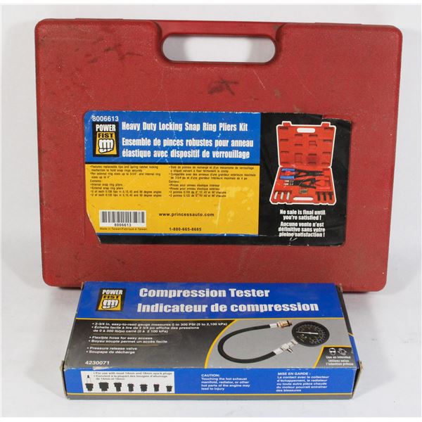 SNAP RING PLIERS AND COMPRESSION TESTER