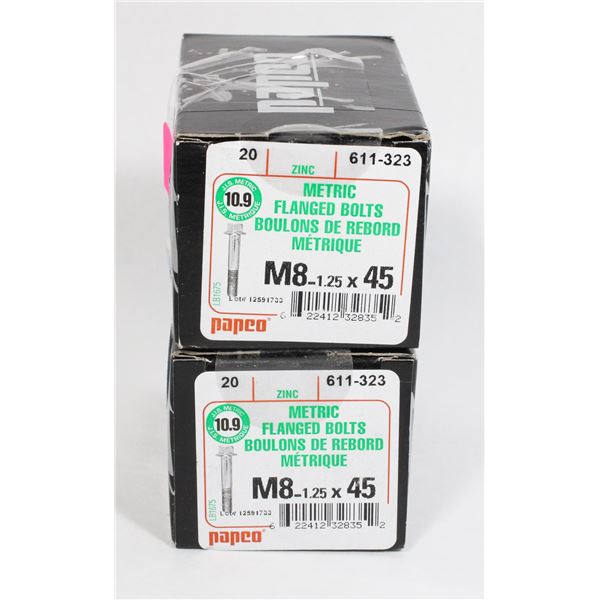 2 BOXES OF METRIC FLANGED BOLTS