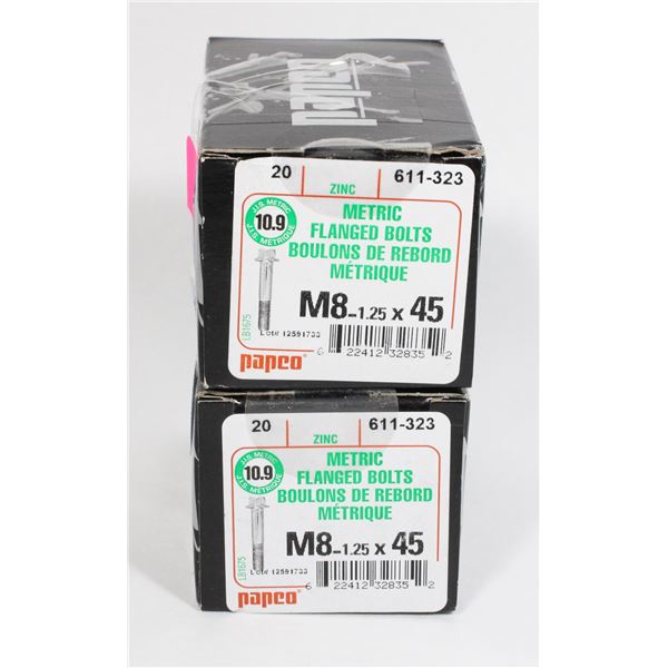 2 BOXES OF METRIC FLANGED BOLTS