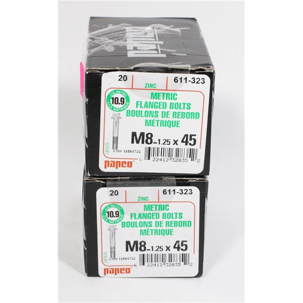 2 BOXES OF METRIC FLANGED BOLTS