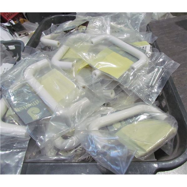 WHITE PLASTIC CABINET PULLS
