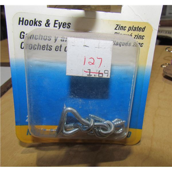 LOT OF HOOKS AND EYES