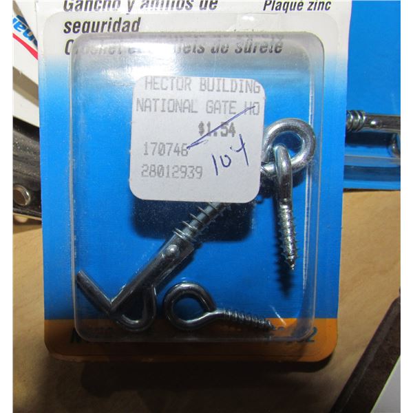 LOT OF SAFETY HOOKS AND EYES