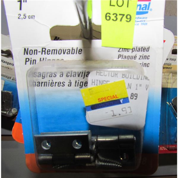 LOT OF NON REMOVABLE PIN HINGES