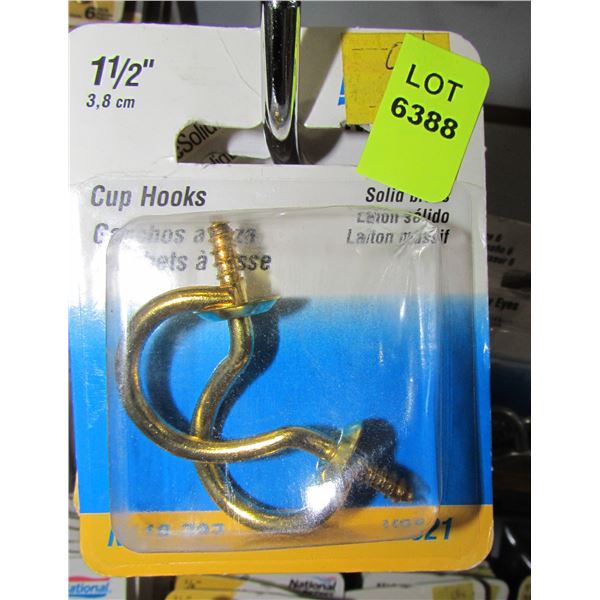 LOT OF 1-1/2" CUP HOOKS