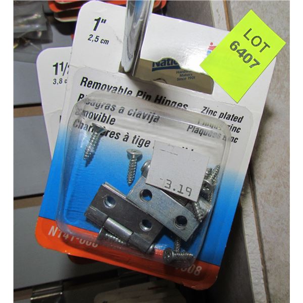 LOT OF REMOVABLE PIN HINGES