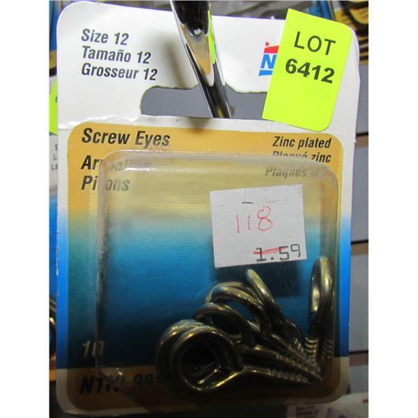 LOT OF SCREW EYES