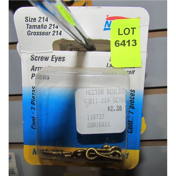 LOT OF SCREW EYES