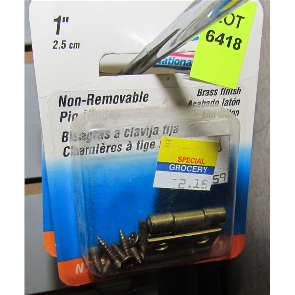 LOT OF NON REMOVABLE PIN HINGES