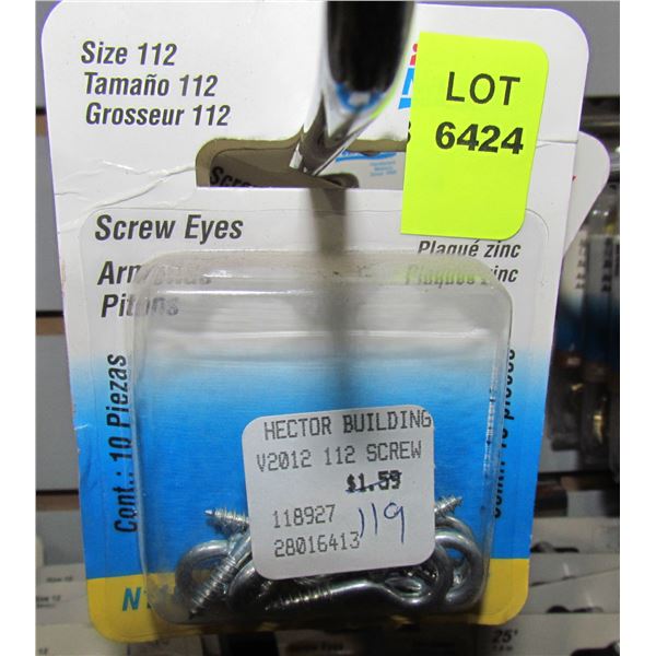 LOT OF SCREW EYES