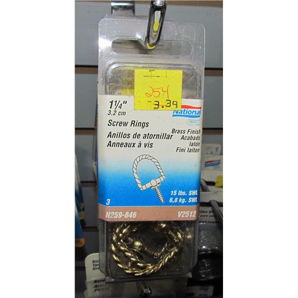 LOT OF SCREW RINGS