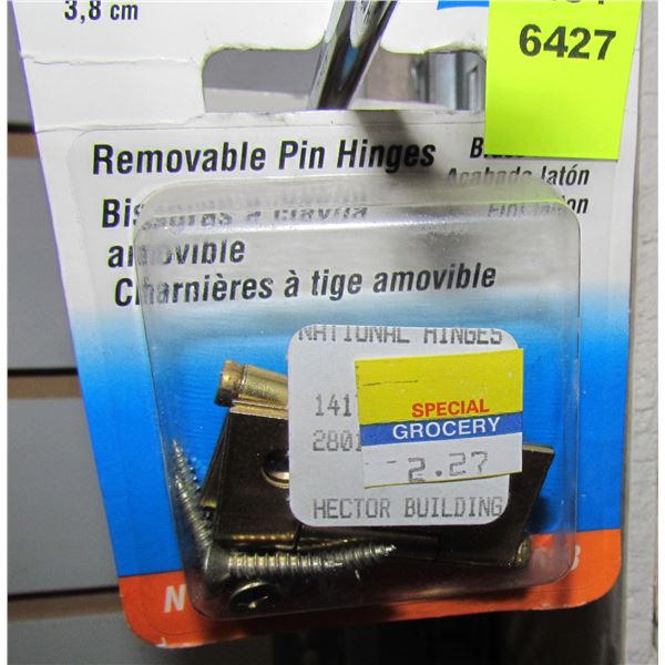 LOT OF REMOVABLE PIN HINGES