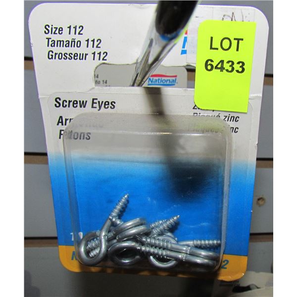 LOT OF SCREW EYES