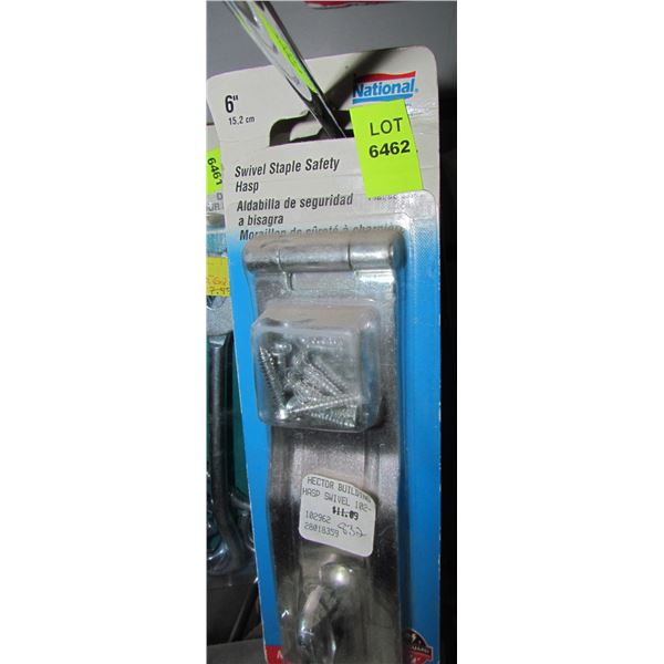 LOT OF SWIVEL STAPLE SAFETY HASPS