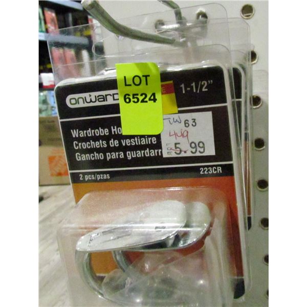 LOT OF WARDROBE HOOKS