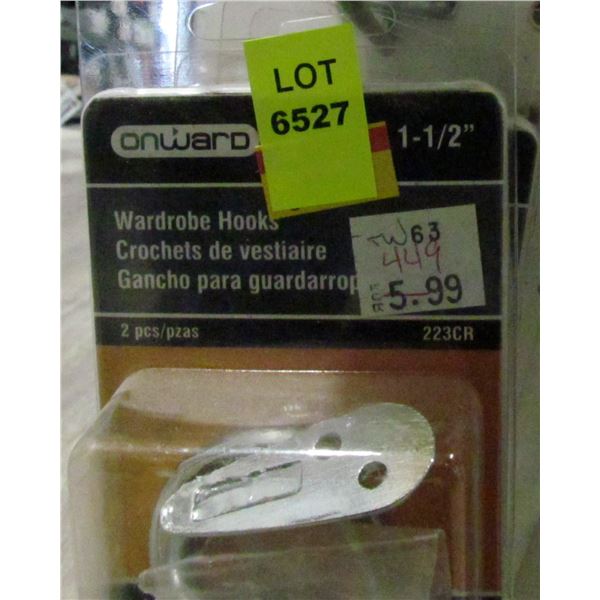 LOT OF WARDROBE HOOKS