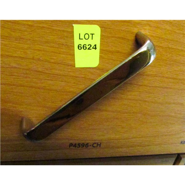 CHROME WITH BRASS CABINET PULLS