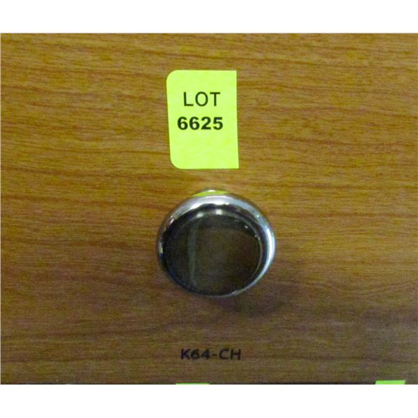 CHROME WITH BRASS CABINET KNOB