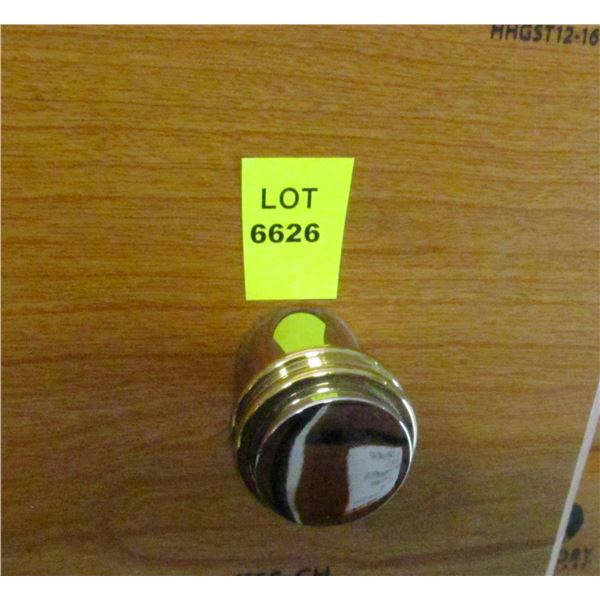 CHROME WITH BRASS CABINET KNOB