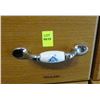 Image 1 : CHROME/PORCELAIN PULL 3' BLUE FLOWER