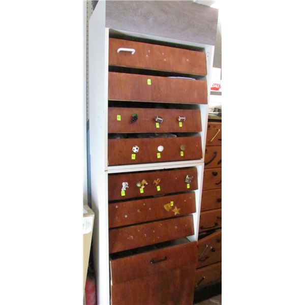 WOODEN DRAWER UNIT DOES NOT INCL. THE HARDWARE