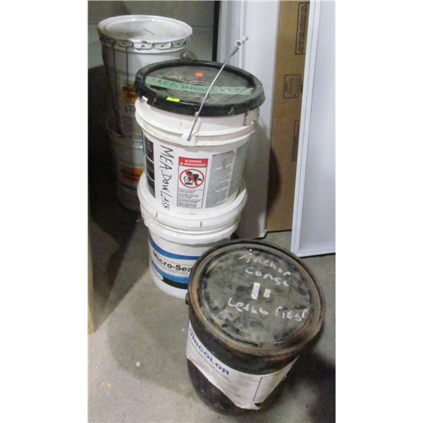 4 1/2 PAILS CONCRETE SEALER PAINT AND FLOOR